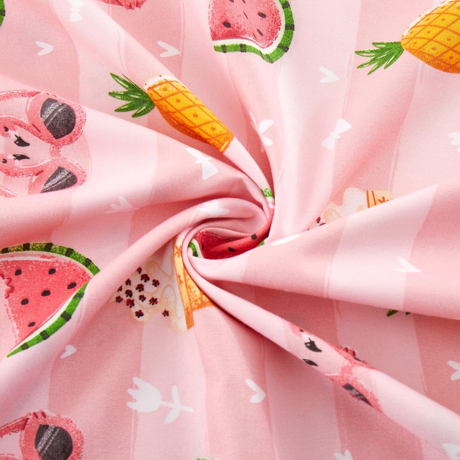 1500 Supreme Kids Bed Sheet Collection - Twin XL Sheets Bed Sheets Kids Bedding Sets for Girls Boys Toddlers with Extra Long Fitted, Flat, and Pillowcase, Twin XL, Summer Fun Pink (Pack of 12)