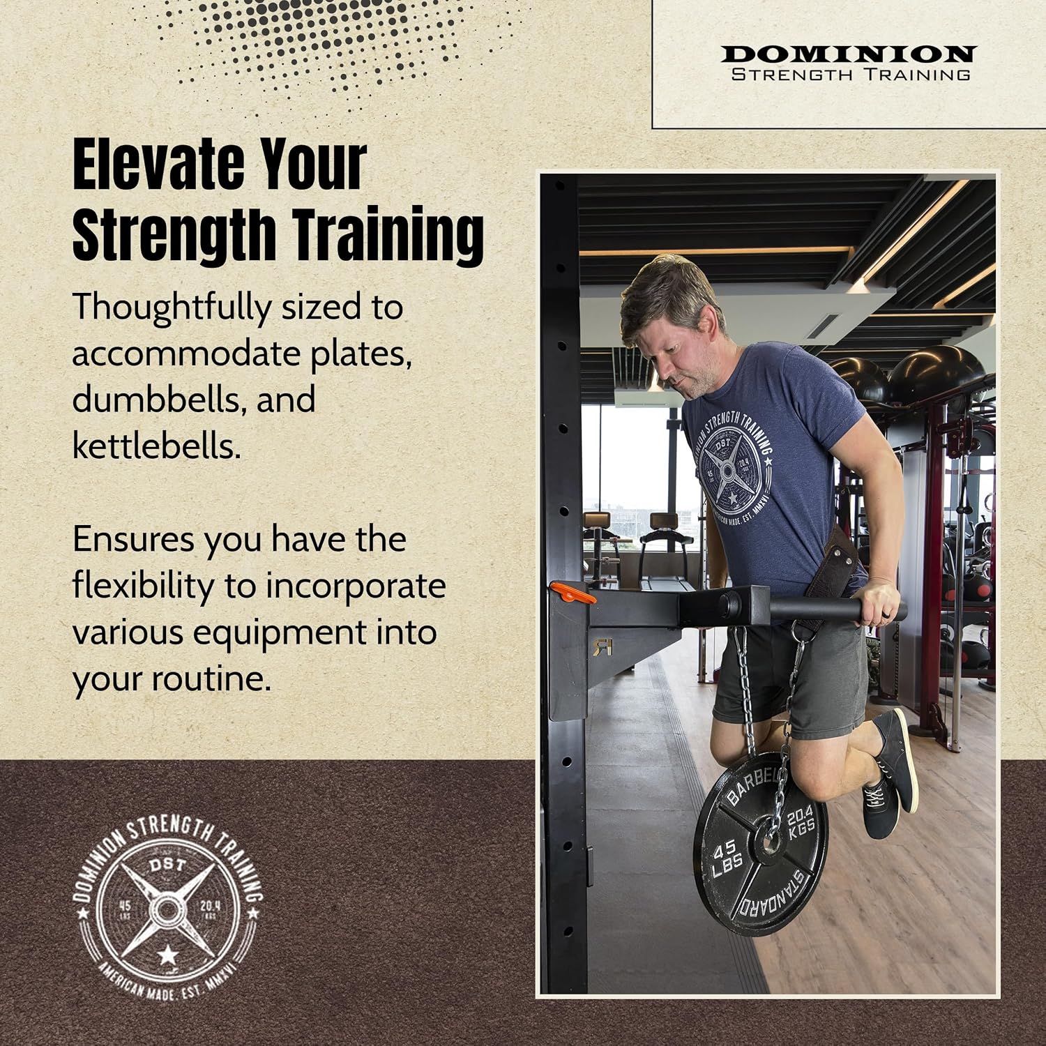 Heavy-Duty Leather Dip Belt with Steel Chain - Ultimate Accessory for Weighted Pullups, Dips, and Progressive Overload