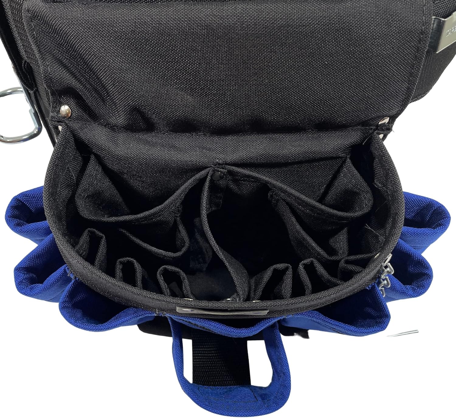 BOULDER BAG Ultimate Electrician's MAX Combo with Comfort Back Support Tool Belt, Leather Belt Buckle, Heavy Duty Work Belt, Blue, (Small 24-27 Inch Waist), Tool Belt Made in USA