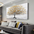 Glvzygy Wall Art Abstract Gold Tree of Life Canvas Modern Art Oil Painting Texture Tree Painting Living Room Bedroom Dining Room Home Office Decor Wall Decor 29' x 58'