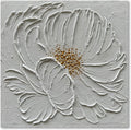 36x36 Inch White Flower Texture Art Hand Painted Abstract Home Wall Decorative Art