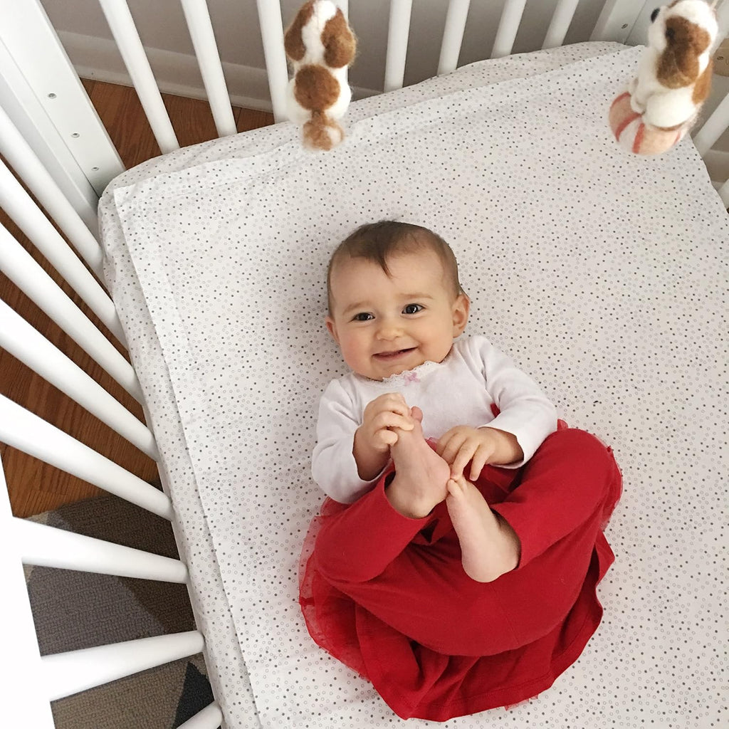 QuickZip Crib Sheet Set - Faster, Safer, Easier Baby Crib Sheets - Includes Blush Wraparound Base & 3 Zip-On Crib Sheets – Blush 100% Cotton - Fits All Standard Crib Mattresses