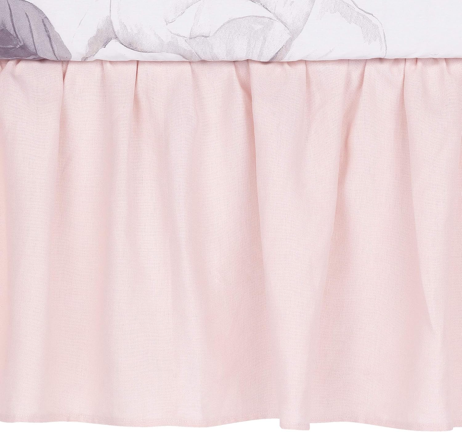 Lambs & Ivy Floral Garden Watercolor/Pink Linen 5-Piece Baby Crib Bedding Set