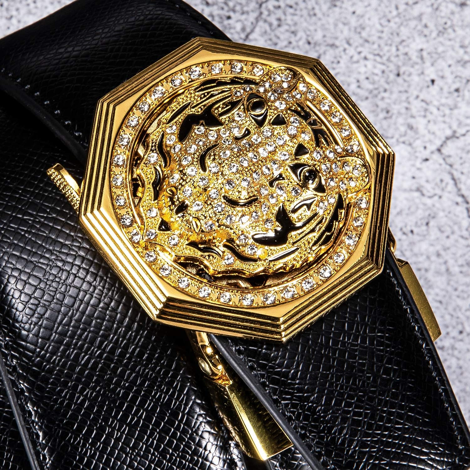 Slide Adjustable Genuine Leather Belt Men Dress Casual Trim-to-Fit Executive Classic Gift.