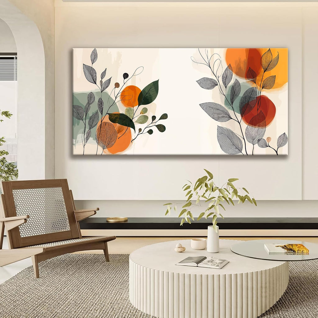 Suconvng Canvas Wall Art For Living Room Home Wall Decor Modern Boho Canvas Art Wall Decor 29 X 58 Inches Large Wall Art Elegant Aesthetic Painting Picture For Bedroom Office Artwork