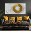 White and Gold Artwork for Wall Bedroom Large Abstract Wall Decor for Living Room Modern Oil Painting Wall Art for Office Size 29 x 58 Inch
