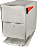 Mail Boss 7207 Package Master Curbside Locking Security Mailbox, Cream White