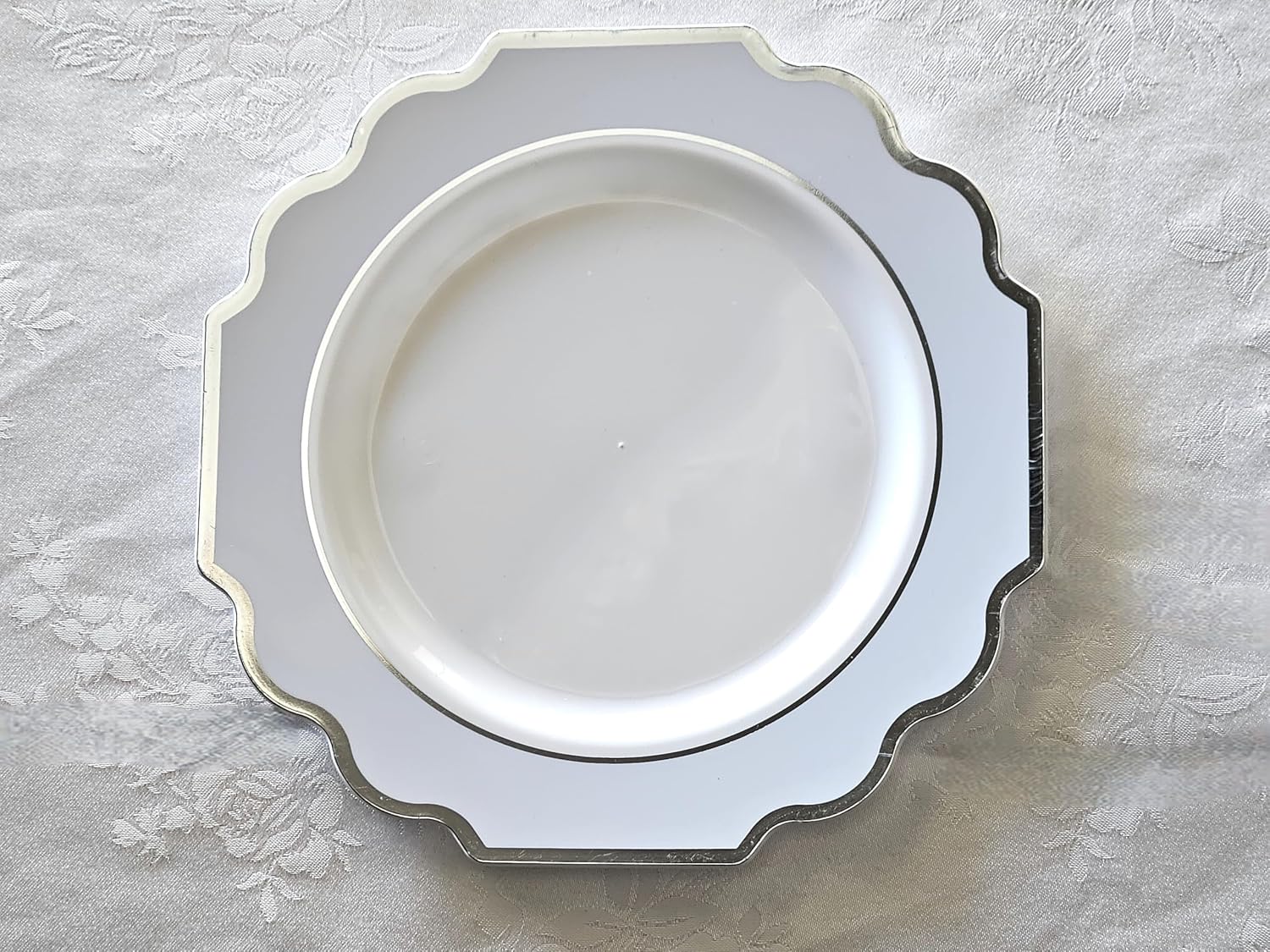 OCCASIONS 960-Piece Disposable Dinnerware Set for 120 – Heavy Duty Plates, Silverware, Cups, Napkins – Party Supplies-Imperial Blue & Silver
