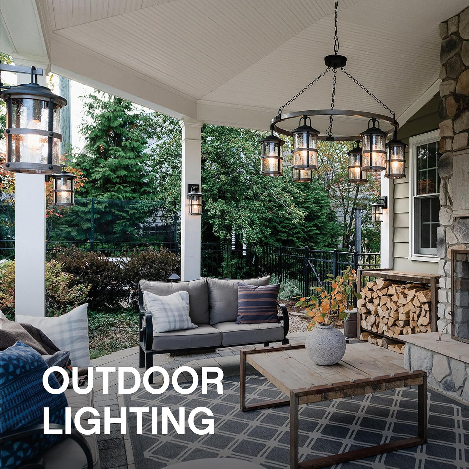 Hinkley Porter 2800BK-LL Medium Outdoor Wall Mount Lantern and LED Bulb, Modern Farmhouse and Arts and Crafts Style, Part of Lisa McDennon, Black and Burnished Bronze