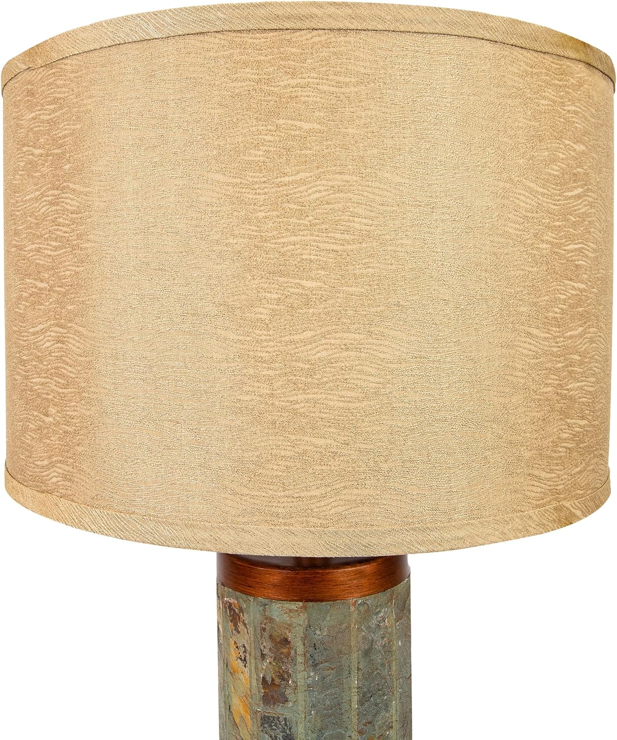 Sunnydaze 31' Modern Table Lamp with Copper Accents – Table Top Lamp for Living Room, Bedroom & Bedside - Ideal for Ambient Lighting, Nighttime Reading, & Home Decorating