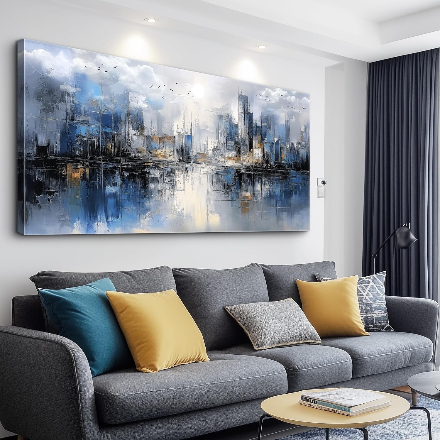 FUHAIHUA Canvas Wall Art For Living Room Large Wall Decor For Office Bedroom Decorations Abstract Watercolor Painting Artwork Room Wall Mural Aesthetic Home Decor 30x60 In