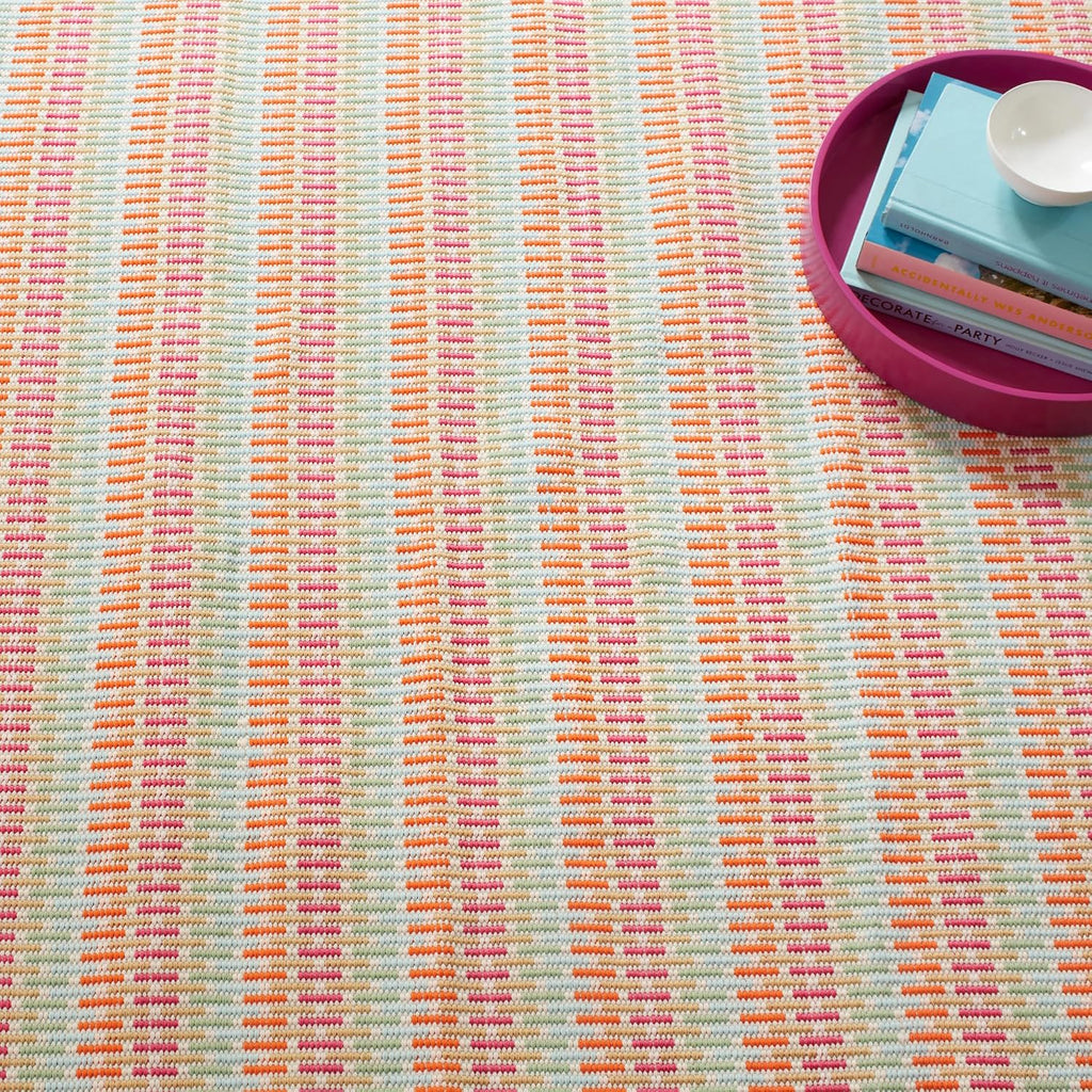 Dash & Albert Candy Stripe Multi Handwoven Indoor/Outdoor Rug, 5 X 8 Feet, Multicolored Stripe Pattern - Premium Luxury Hotel Quality Soft Breathable Hypoallergenic Machine Washable Easy Care All