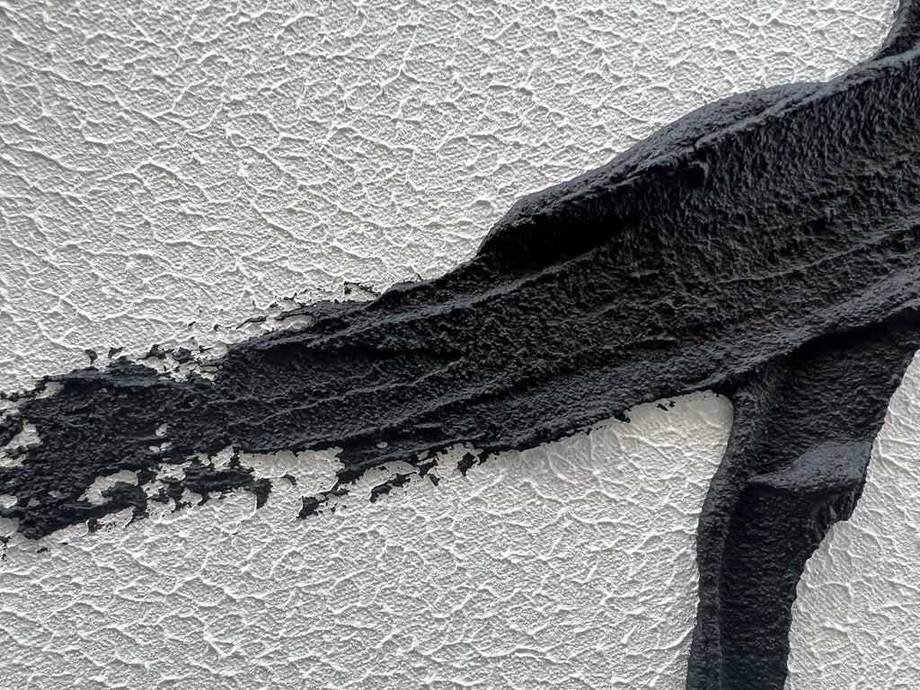 NANKAI Art Contemporary Minimalist Black and White Art Painting Texture Abstract Oil Painting Home Wall Art 24x48 Inches