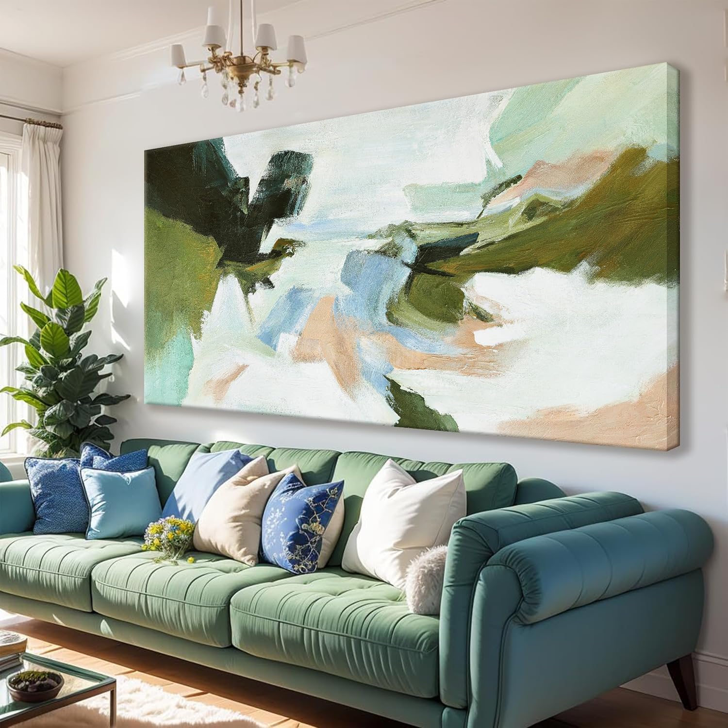 Suconvng Large Abstract Wall Art Colorful Wall Art Living Room Canvas Art Wall Decor Office Abstract Wall Decor Multicolor For Bedroom Kitchen Home Artwork 39x78 Inch