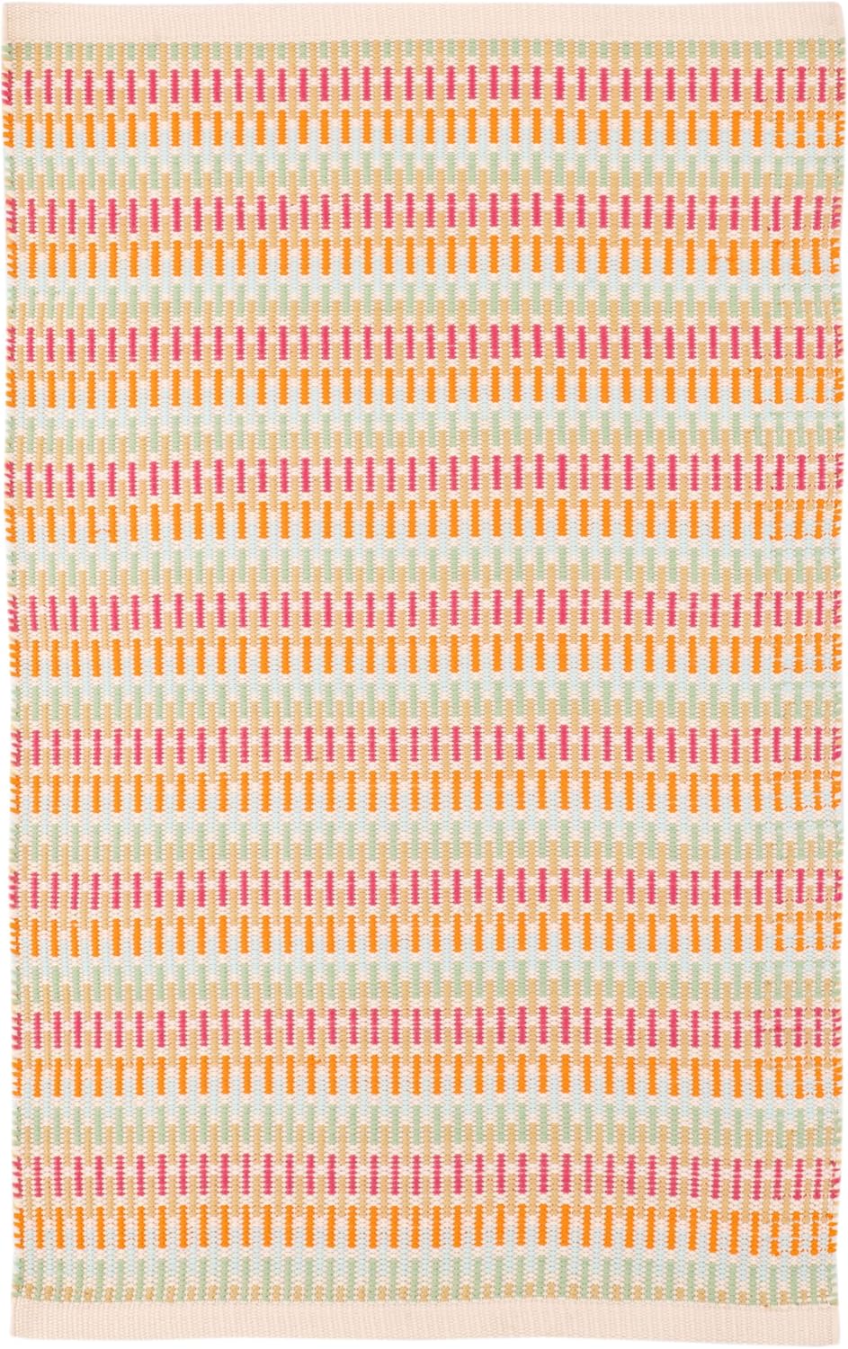 Dash & Albert Candy Stripe Multi Handwoven Indoor/Outdoor Rug, 9.5 X 13.5 Feet, Multicolored Stripe Pattern - Premium Luxury Hotel Quality Soft Breathable Hypoallergenic Machine Washable Easy Care