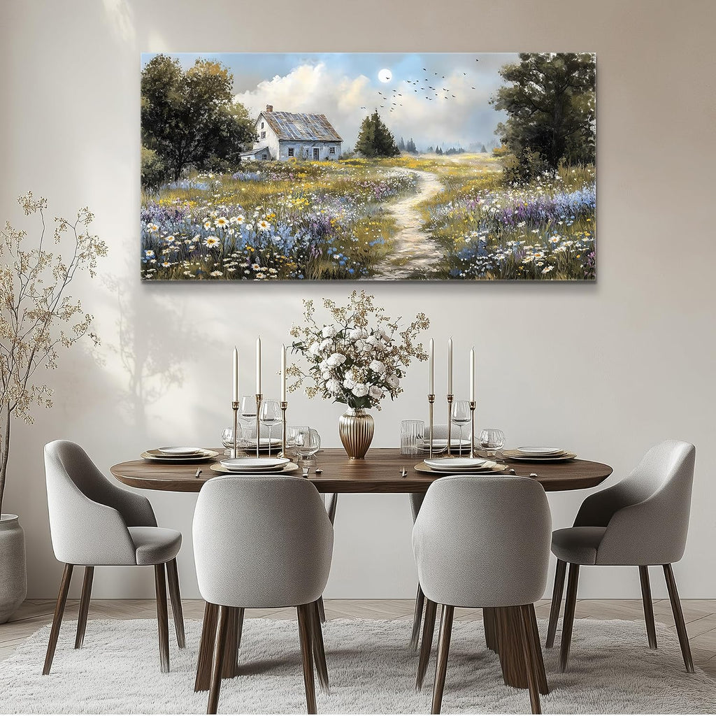 FUHAIHUA Canvas Wall Art For Living Room Large Wall Decor For Office Bedroom Decorations Farmhouse Landscape Pictures Countryside Painting Artwork Room Wall Mural Aesthetic Home Decor 30x60 In