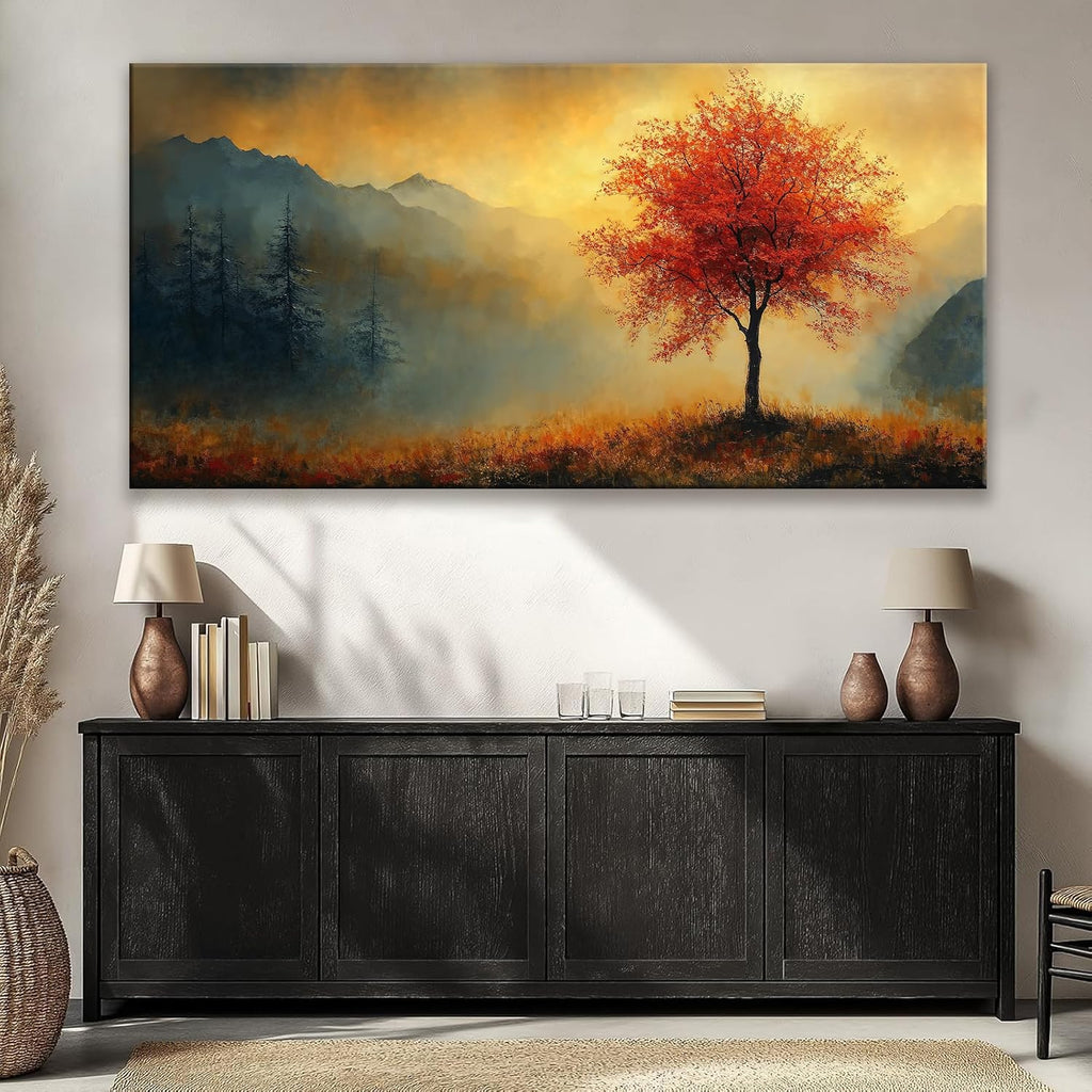 Suconvng Wall Art For Living Room Prints Tree Of Life Gold Landscape Canvas Art Wall Decor Large Wall Art Print Painting Picture For Bedroom Hotel Aesthetic Home Decor Artwork 29 X 58 Inch