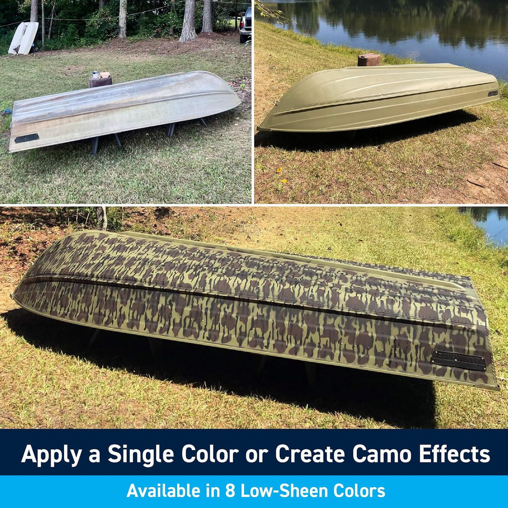 TotalBoat Aluminum Boat Paint | Durable, Fast-Drying Marine Paint for Canoes, Jon Boats, Dinghies, Pontoons, Hunting Blinds, and Trailers | Black, Gallon
