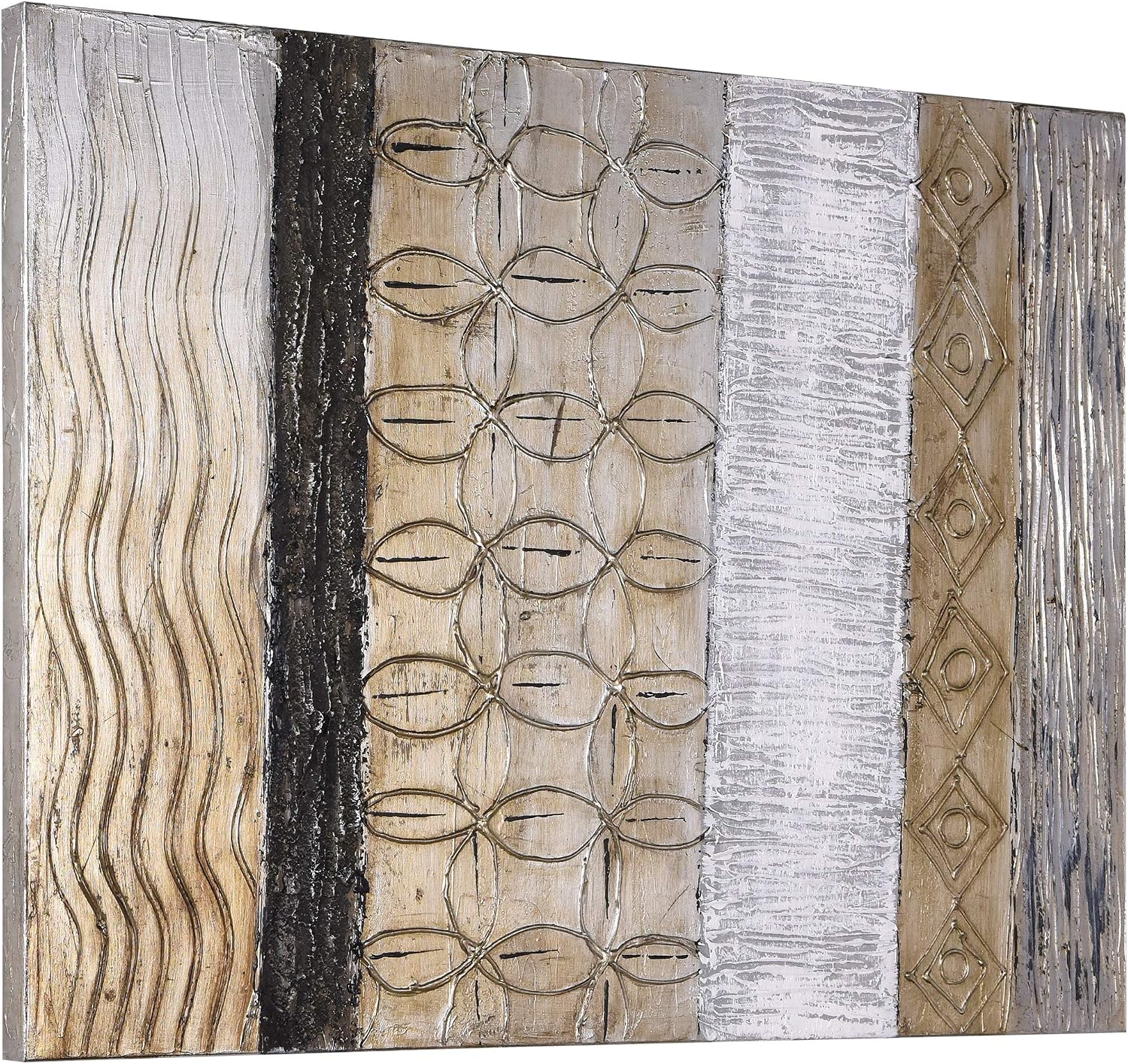 Empire Art Direct 'Damask' Original Textured Metallic Oil Painting by Martin Edwards