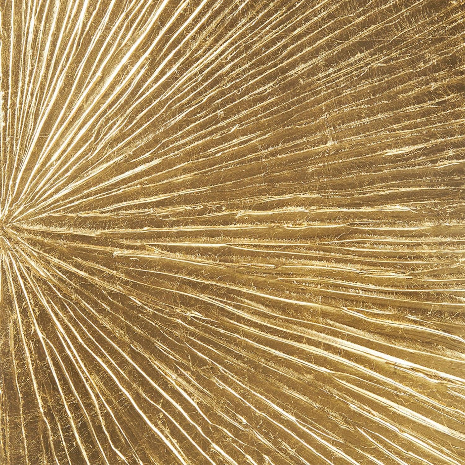 MADISON PARK SIGNATURE Sunburst Wall Art - Triptych Modern Resin Dimensional Radiant Color Hand Painted Metallic Finish Home Décor Abstract Textured Gold 15' W x 45' H x 1.25' D 3 Piece