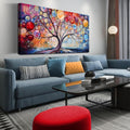 SIXTTART Abstract Canvas Painting Wall Decor - Tree of Life Wall Art Living Room - Large Canvas Art Ready to Hang Size 29' x 59'
