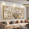 Large Gold Framed Wall Art Print Gold Abstract Tree Of Life Framed Modern Artwork Canvas Painting Gold Tree Pictures Home Decor Ready To Hang For Bedroom Living Room 29' X 58'