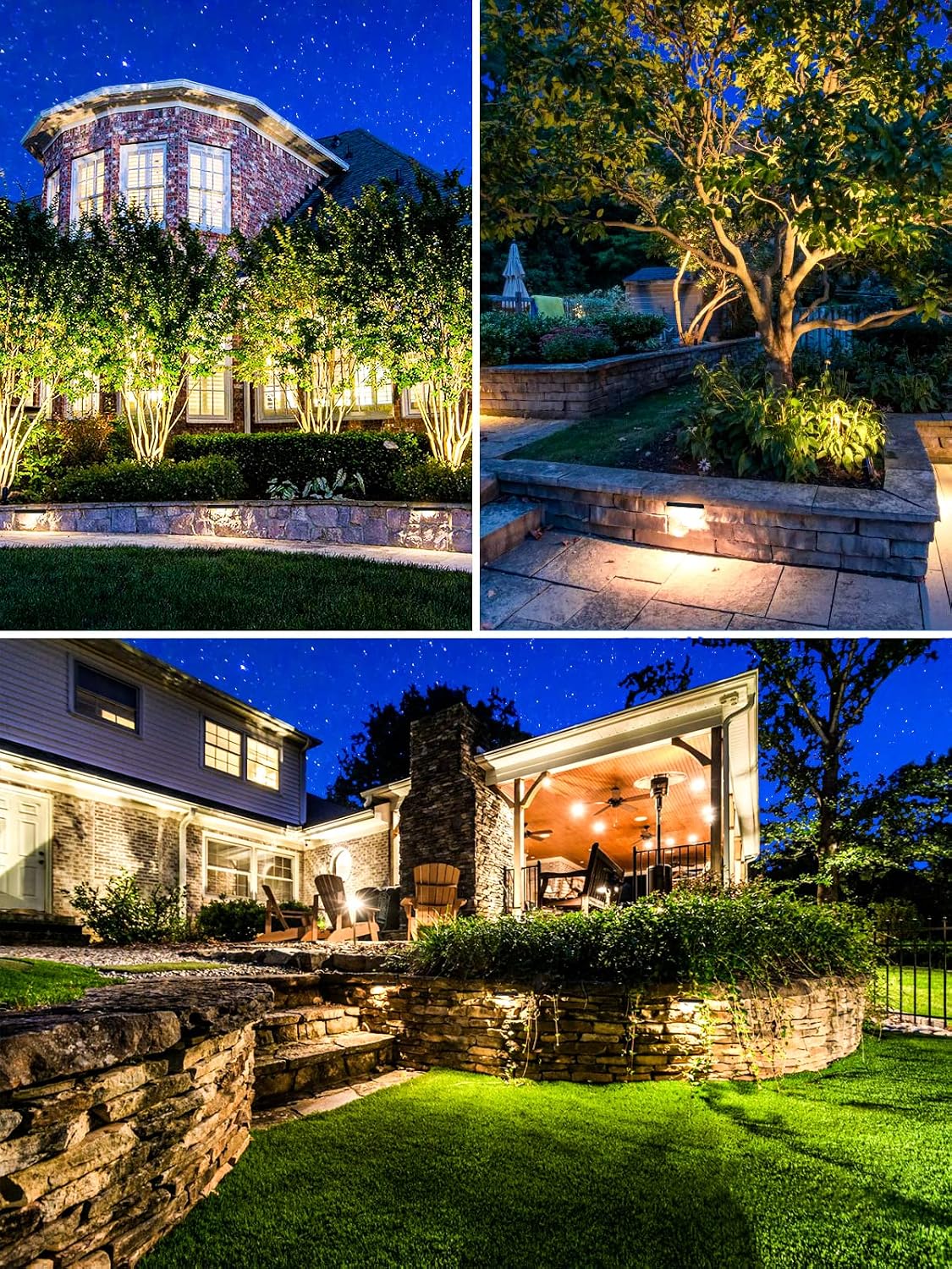5W Retaining Wall Lights,7 inch LED Hardscape Lighting, Waterproof Low Voltage Landscape Lights,12V Step Lights Outdoor,3000K Soft White Patio Walls Stairs Lighting,12-Pack with Connectors