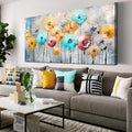 ENTANUB Dandelion Wall Art for Living Room, Flower Canvas Wall Picture for Bedroom, Colorful Print Painting Decor, Large Size 60x30 Inches
