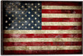 Pyradecor Walnut Framed Wall Art Extra Large Old Vintage American Flag Canvas Prints Abstract Pictures Paintings for Living Room Office Home Decorations