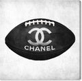 The Oliver Gal Artist Co. Oliver Gal Football' Black Fashion Wall Art Print Premium Canvas 30' x 30' Gray