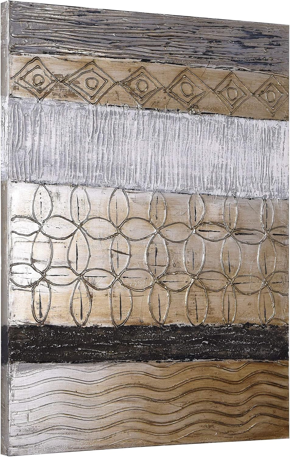 Empire Art Direct 'Damask' Original Textured Metallic Oil Painting by Martin Edwards