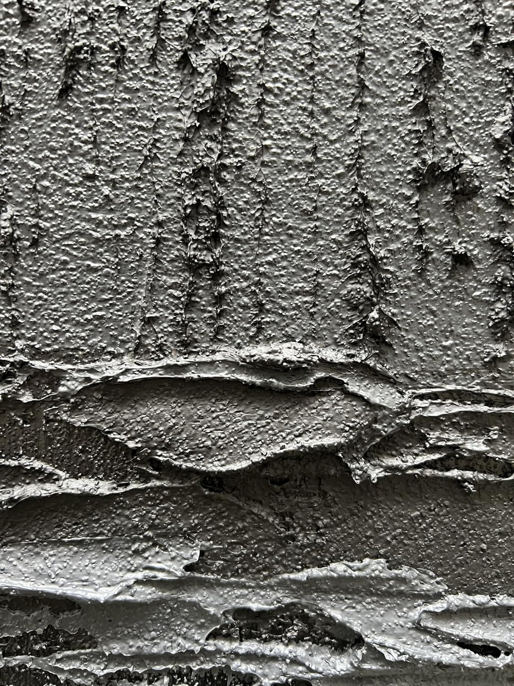 NANKAI Art Hand-Painted Thick Texture Black Minimalist Oil Painting 45x30 Inch Wall Decorative Art