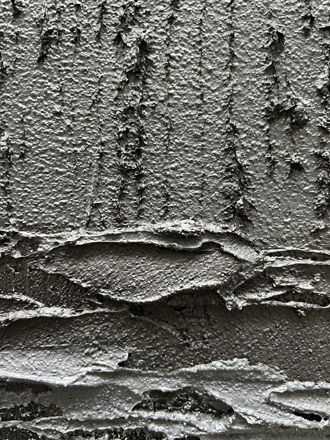 NANKAI Art Hand-Painted Thick Texture Black Minimalist Oil Painting 45x30 Inch Wall Decorative Art