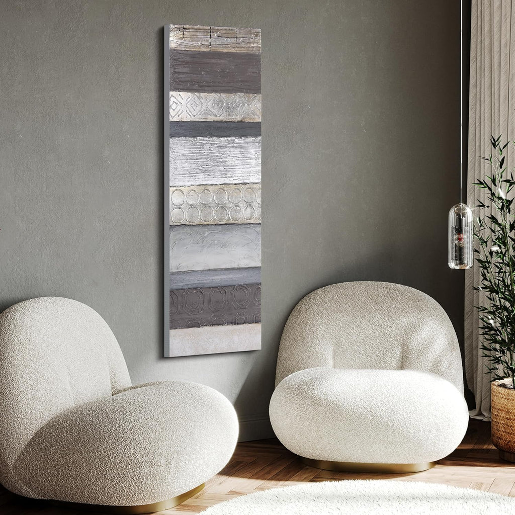 Empire Art Direct Abstract Wall Art Textured Hand Painted Canvas Wall Art, Designed by Martin Edwards, Unframed, 60' x 20', Fluid, Ready to Hang, Living Room, Bedroom