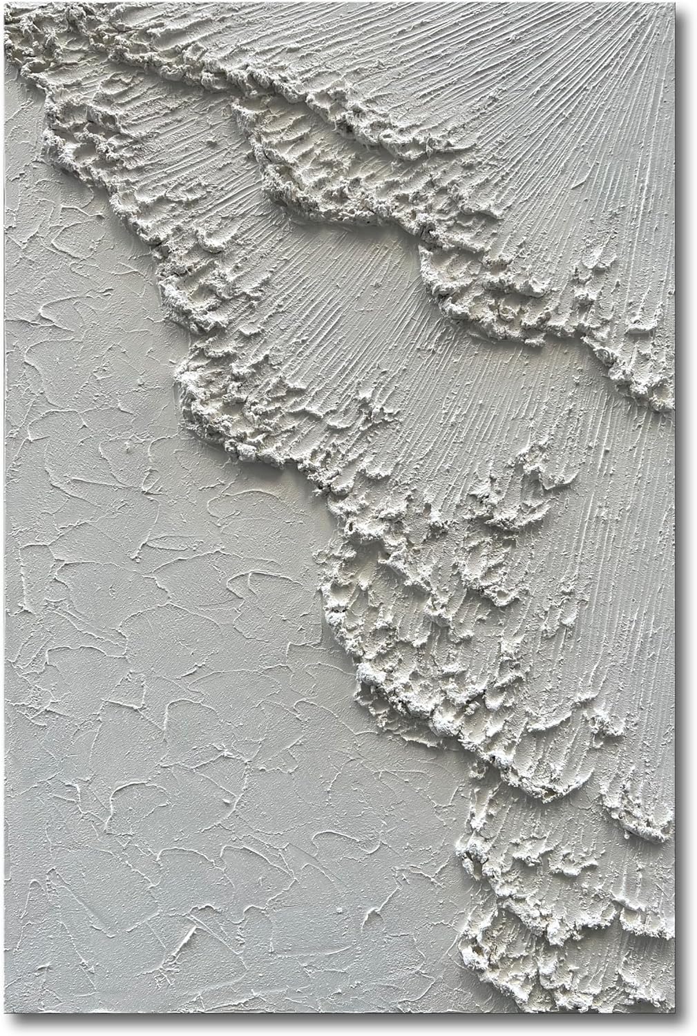NANKAI Art 45x30 inches Large White Thick Texture Abstract Oil Painting Hand-Painted sea Landscape Oil Painting Home Wall Decoration Art