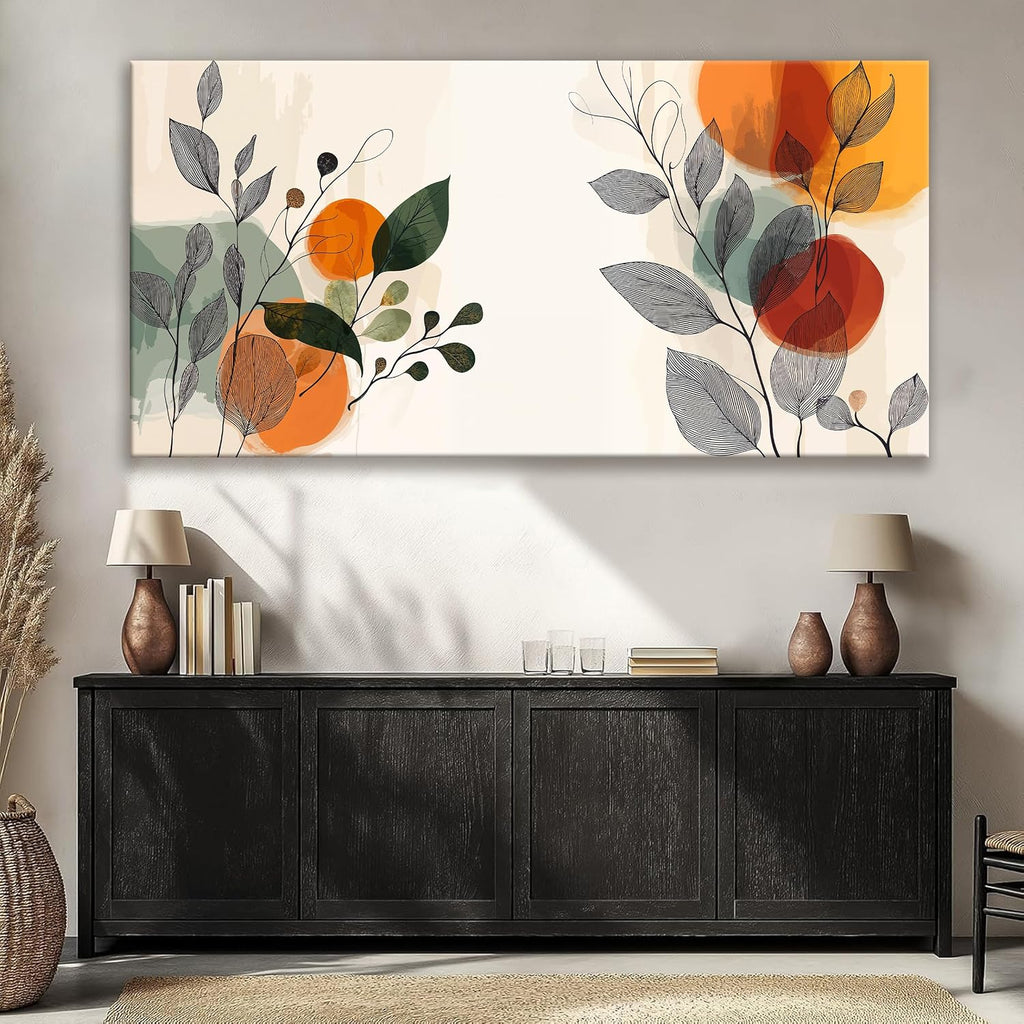 Suconvng Canvas Wall Art For Living Room Home Wall Decor Modern Boho Canvas Art Wall Decor 29 X 58 Inches Large Wall Art Elegant Aesthetic Painting Picture For Bedroom Office Artwork