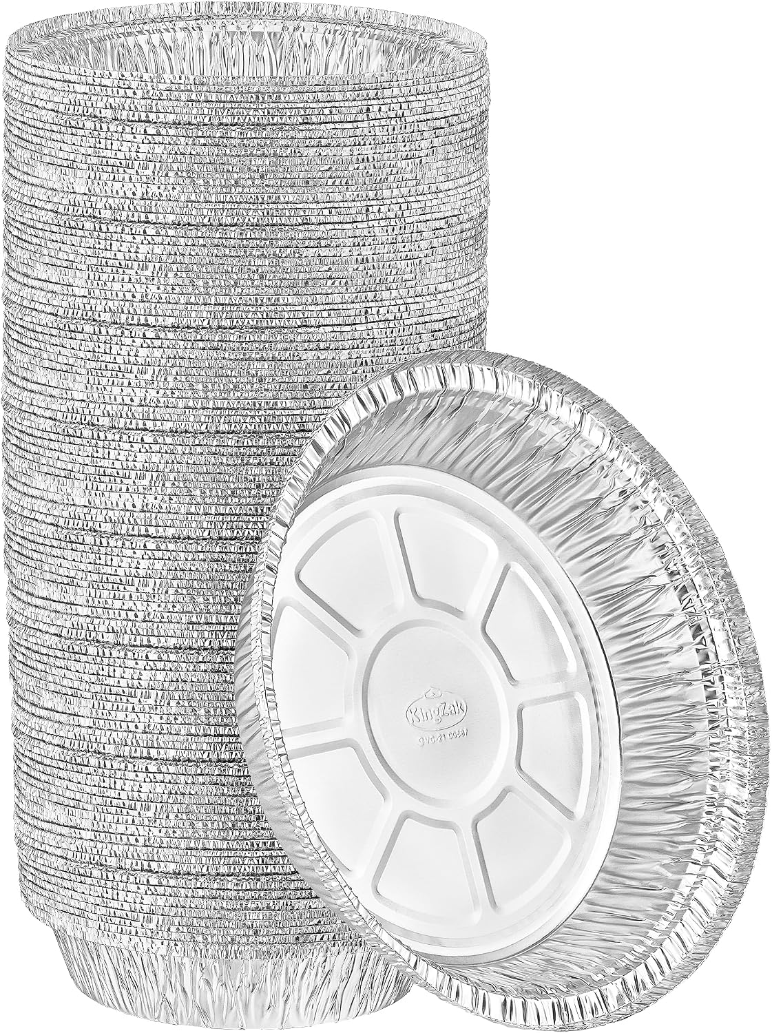 Nicole Home Collection Aluminum Pans 9' Round Disposable Foil Pans (500 Pack) – 9 Inch Round Disposable Takeout Pans